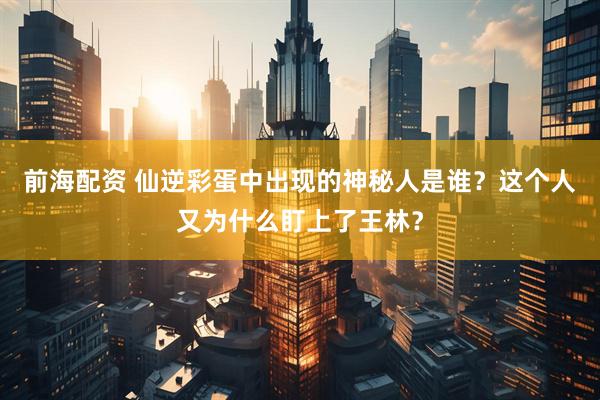 前海配资 仙逆彩蛋中出现的神秘人是谁？这个人又为什么盯上了王林？